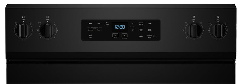 Cuisinière électrique Whirlpool de 5,3 pi³ avec autonettoyage - noire - YWFES3530RB