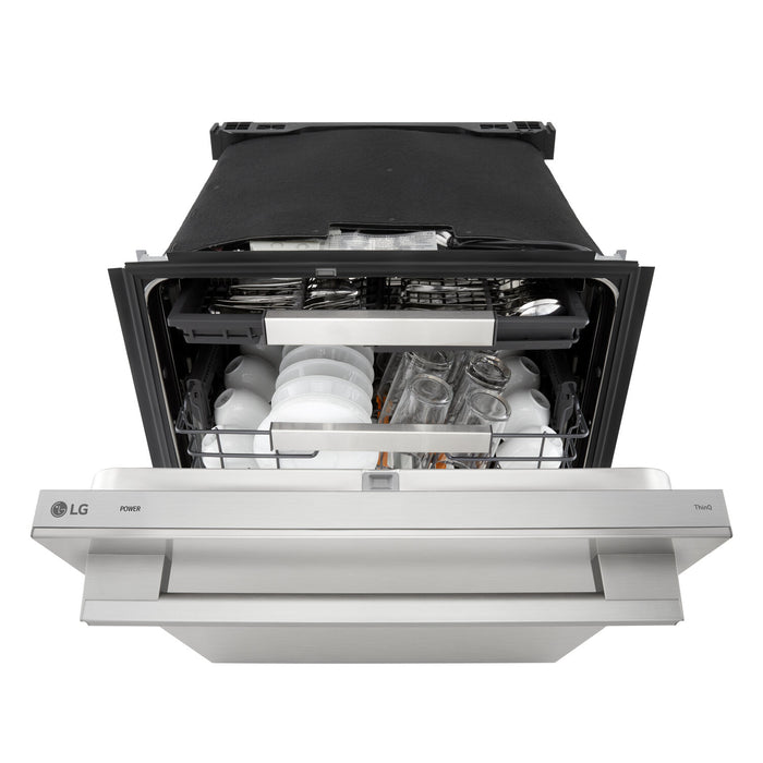 Lave-vaisselle encastré LG à 39 dBA de 24 po avec commandes sur le dessus et QuadWashMD Pro - acier inoxydable - LDNTH862S