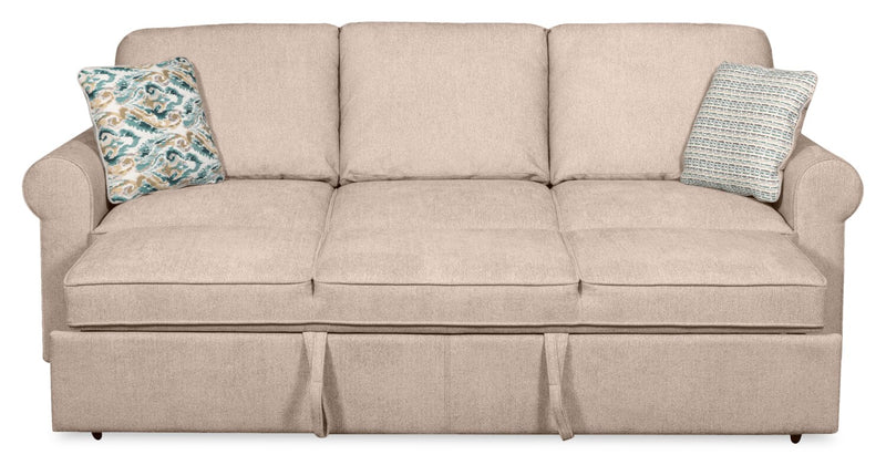 Sofa-lit Haven de Scott Living de 96 po en tissu de chenille avec pattes en bois - taupe