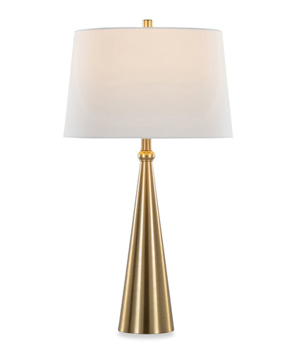  Lampe de table Alison de 30 po en métal avec lin blanc - doré