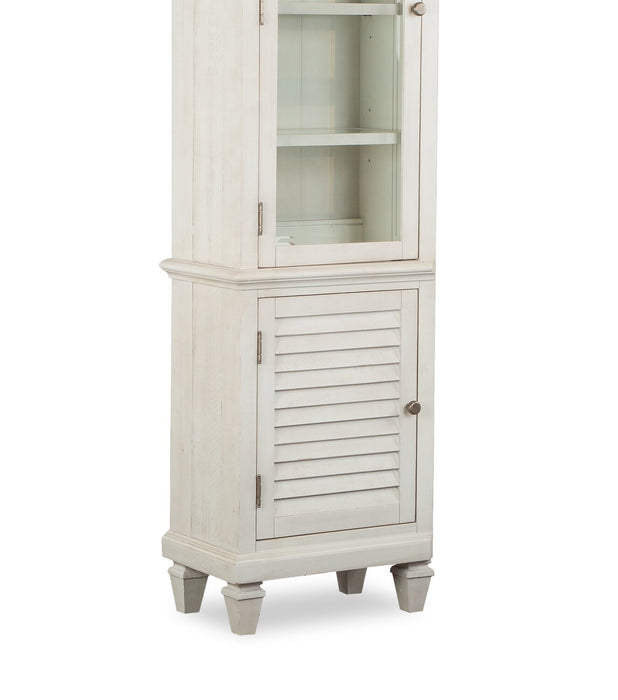 Section latérale rustique Baron de 22 po avec rangement et système de gestion des câbles - albâtre