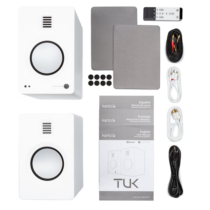Haut-parleur d’étagère TUK de Kanto de 260 W (TUKMW) - blanc