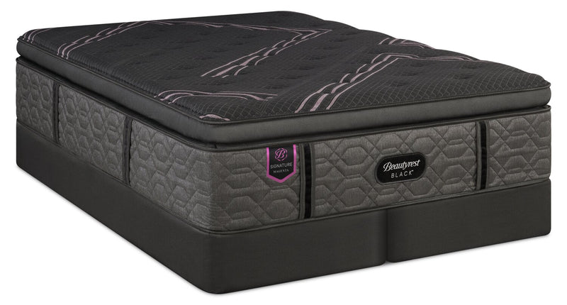 Ensemble Matelas à Euro-plateau épais Magenta Signature de Beautyrest BlackMD pour très grand lit