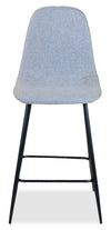 Tabouret Jax de hauteur comptoir de 26 po (H) en tissu de polyester et en métal - gris