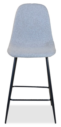 Tabouret Jax de hauteur comptoir de 26 po (H) en tissu de polyester et en métal - gris