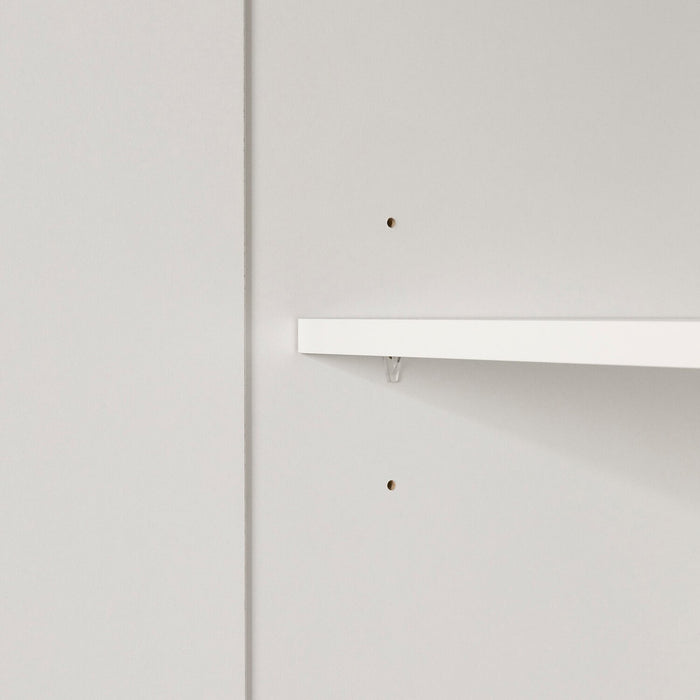 Commode verticale Alex de 33 po (L) x 68,5 po (H) à 2 tiroirs avec armoire de rangement pour la chambre à coucher - blanche