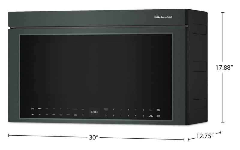 Four à micro-ondes à hotte intégrée intelligent multifonctionnel KitchenAid à installation affleurée - Genévrier  - YKMMF730PJP