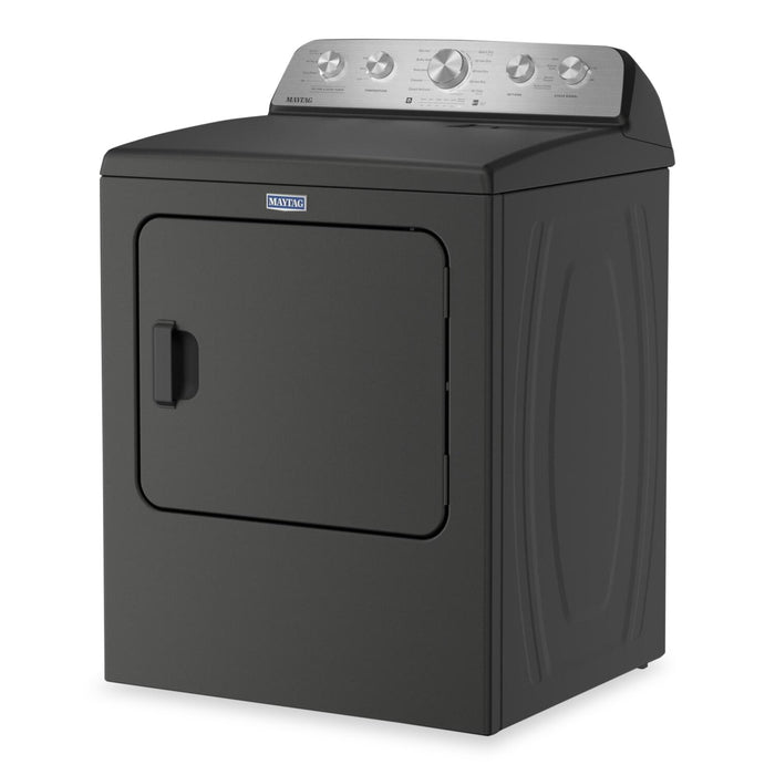 Laveuse à chargement par le haut 5,5 pi³ avec turbine et option Animal Pet Pro et sécheuse à gaz 7,0 pi³ de Maytag - noir volcan