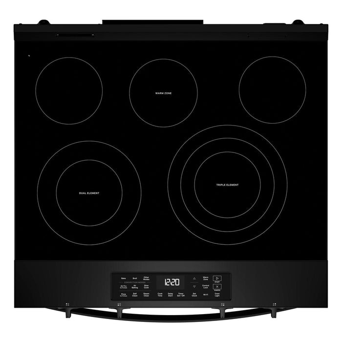 Cuisinière électrique Whirlpool de 5,3 pi³ et de 30 po avec cuisson à air - noire - YWSES5030SB