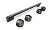 Trousse de poignées KitchenAid pour cuisinière électrique encastrable à convection – minerai noir – W11773969