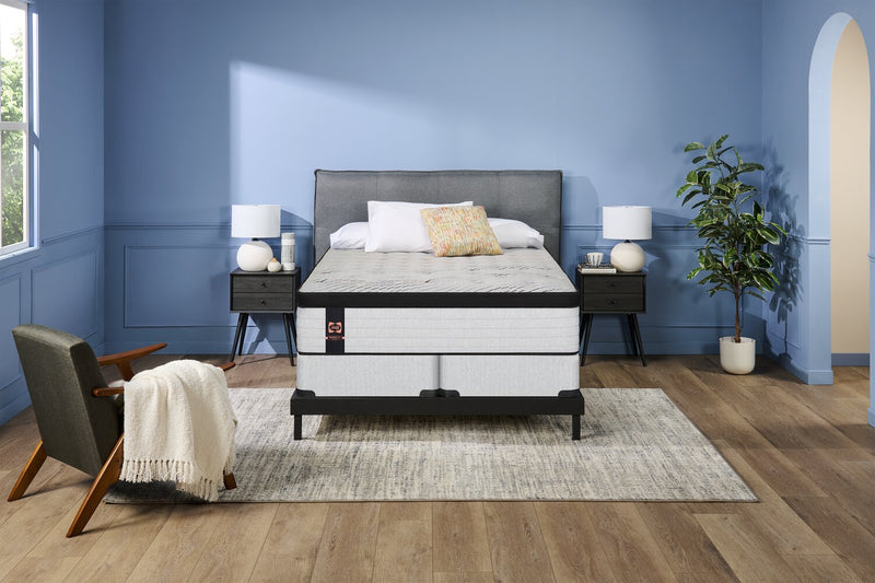 Ensemble Matelas semi-ferme à Euro-plateau Bronson PosturepedicMD Plus de série 1000 de Sealy pour très grand lit