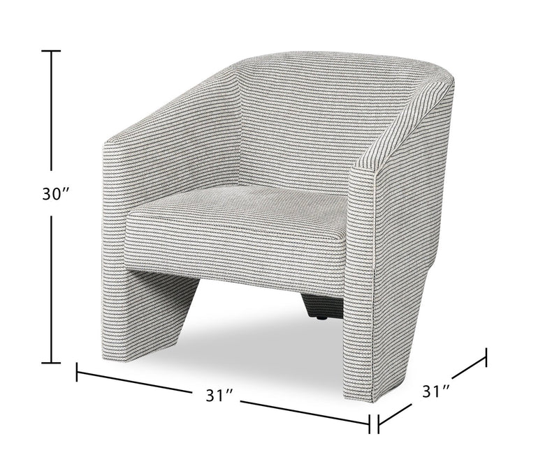 Fauteuil d’appoint Adria de 31 po en tissu de chenille - encre multicolore