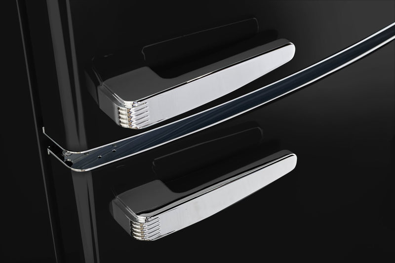 Réfrigérateur Classic Rétro par Unique de 24 po et de 12 pi3 à congélateur inférieur - noir minuit - UGP-340L B AC