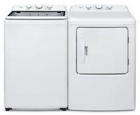 Laveuse à chargement par le haut de 4,5 pi³ avec agitateur et sécheuse électrique de 7,0 pi³ de Midea - blanches