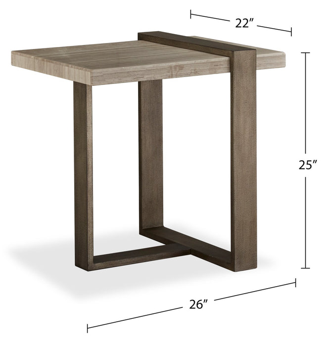 Table de bout Cyprus - beige et bronze