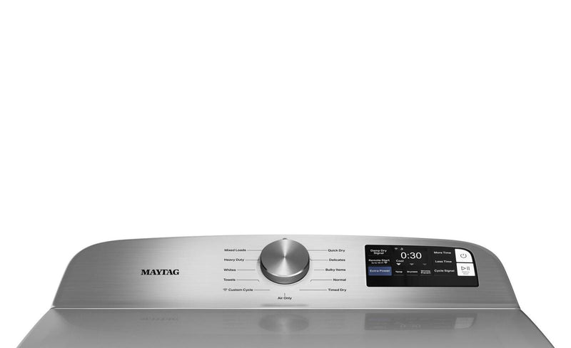 Sécheuse à gaz Maytag à chargement par le haut de 7,4 pi3 avec détection d’humidité avancée - argenté radieux - MGD6205RR