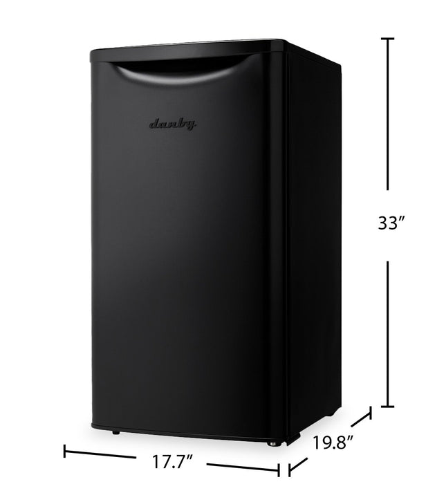 Mini réfrigérateur Danby de 3,3 pi³ et de 17,69 po à 1 porte - noir - DAR033A6BDB