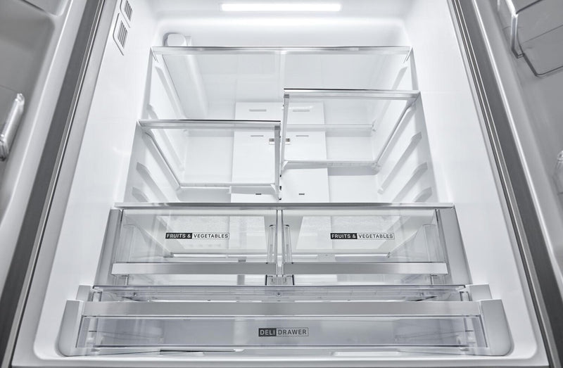 Réfrigérateur Whirlpool de 36 po et de 30 pi3 à portes françaises avec machine à glaçons double - acier inoxydable - WRFF3736SZ 