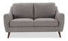 Causeuse Ivy de 59,5 po en tissu coussins de dossier amovibles - grise