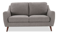  Causeuse Ivy de 59,5 po en tissu coussins de dossier amovibles - grise