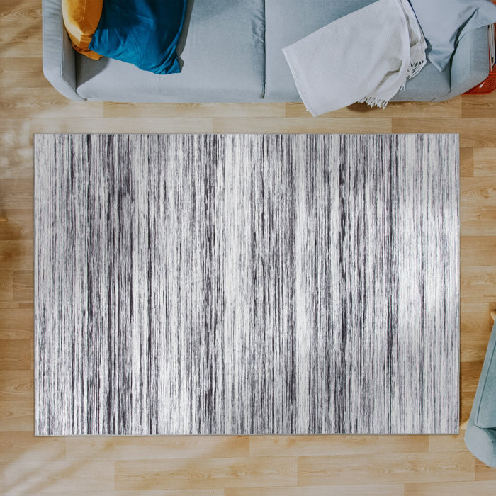 Carpette Ceren grise lavable - 5 pi x 7 pi