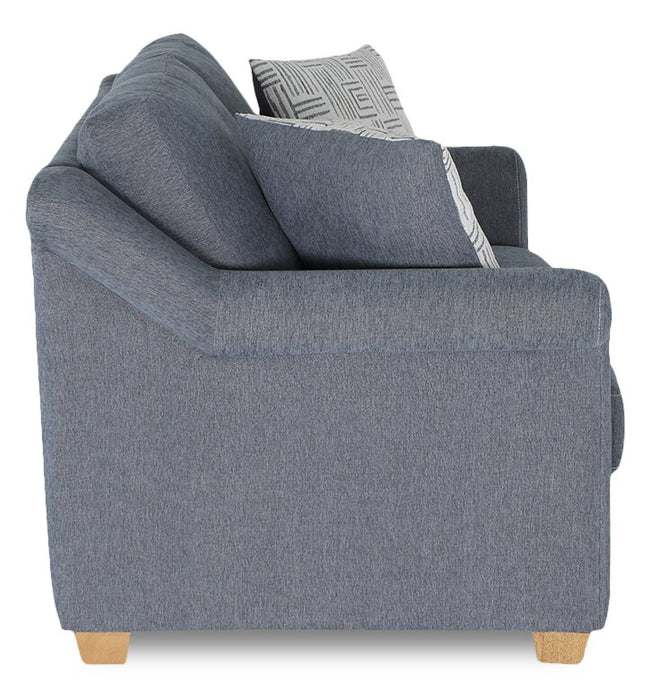 Causeuse contemporaine Finesse de 59 po en tissu de chenille - mousse de silex