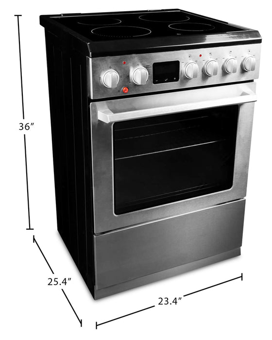 Cuisinière électrique Danby de 2,5 pi3 et de 24 po avec TruAirFry - acier inoxydable - DRCA240BSSC