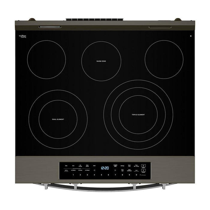 Cuisinière électrique Whirlpool de 5,3 pi3 avec friture à air et revêtement WipeCleanMC - acier inoxydable noir - YWSES7530RV