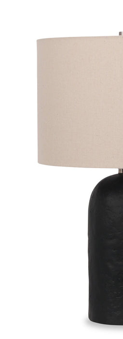 Lampe de table moderne Jones de 24 po en céramique - noir vieilli