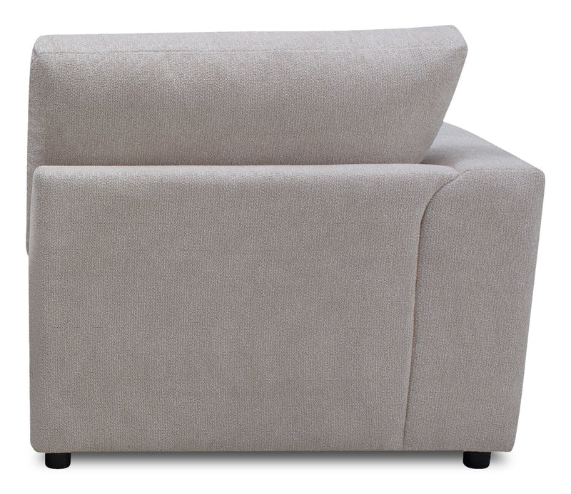 Fauteuil modulaire de gauche Voyage en tissu avec coussins de dossier amovibles - beige