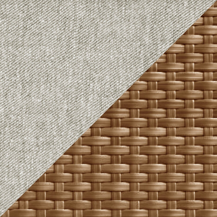 Fauteuil en forme d’œuf Coco de Kort & Co. pour la terrasse à l’extérieur - osier en résine tressé à la main, résistant aux rayons UV et aux intempéries - brun et beige