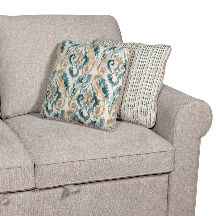 Sofa-lit sectionnel Haven de Scott Living 3 pièces en tissu de chenille - gris