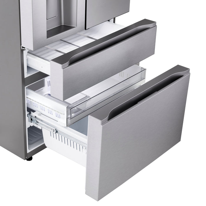 Réfrigérateur à 4 portes LG de 29 pi3 et de 36 po de profondeur standard MAXMC à portes françaises avec InstaViewMD - LF29S9775S
