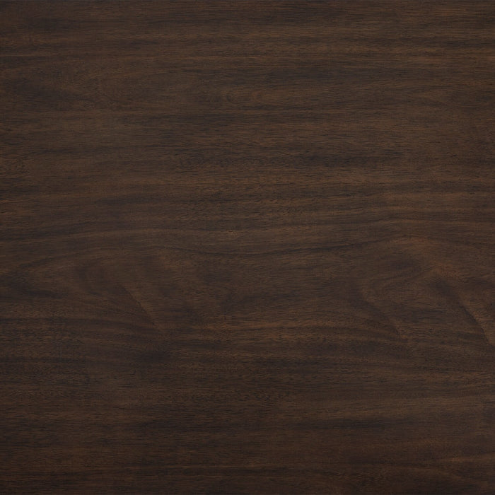 Table à café moderne Vernon de 56 po en bois massif avec dessus relevable, rangement, tablette et roulettes - brun foncé