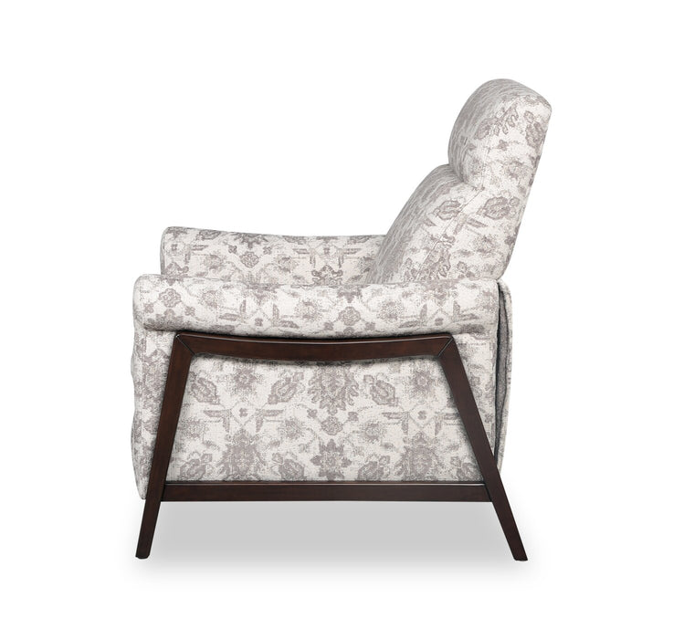 Fauteuil à inclinaison par poussée Mallie de 32 po en tissu de chenille - ardoise multicolore Limbu