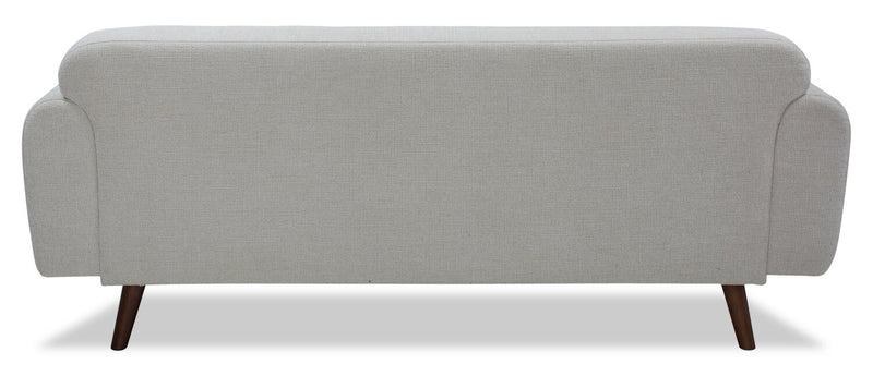 Sofa Sadie de 78,7 po en tissu avec pattes en hévéa - beige 
