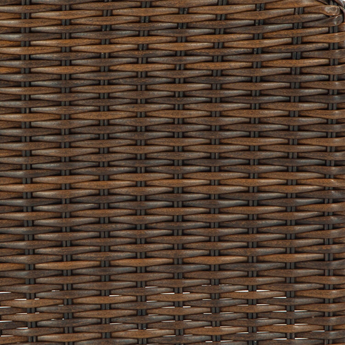 Sofa Tofino pour la terrasse à l’extérieur - osier en résine, résistant aux rayons UV et aux intempéries - vert, brun et noir