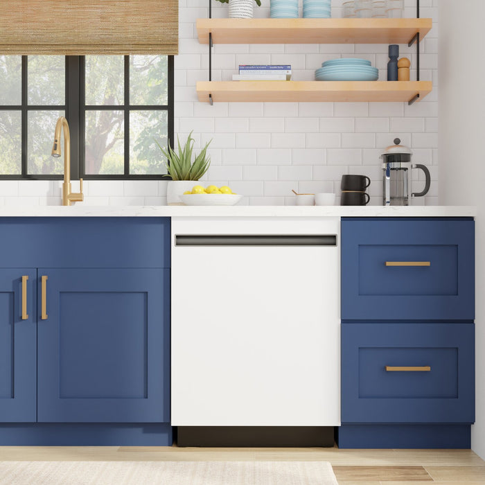 Lave-vaisselle GE de 24 po et de 50 dBA avec commandes sur le dessus et séchage - blanc - GBT500SGVWW