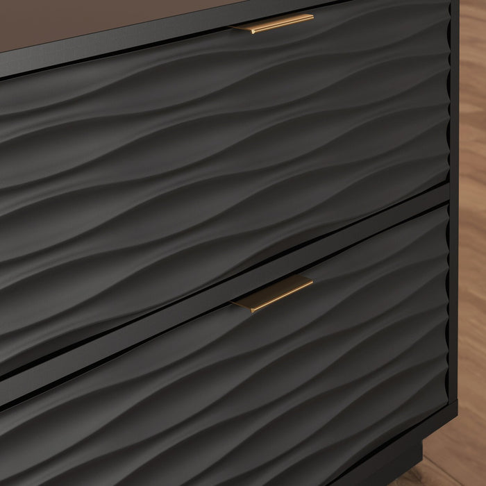 Moderne Reese de 24 po à 2 tiroirs - noir