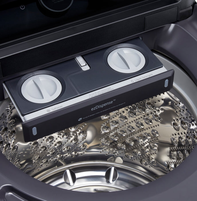 Laveuse intelligente haute efficacité LG à chargement par le haut de 6,3 pi³ - acier noir - WT8600CB