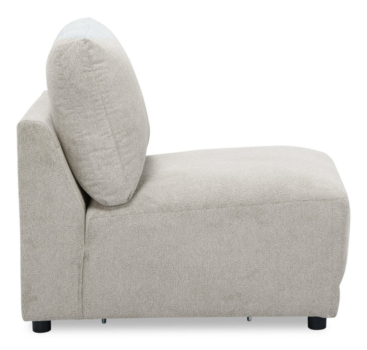 Fauteuil sans accoudoirs modulaire Voyage en tissu avec coussins de dossier amovibles - Beige