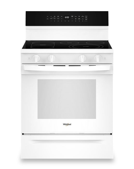 Cuisinière électrique Whirlpool de 5,3 pi³ avec friture à air et autonettoyage - blanche - YWFES7530RW