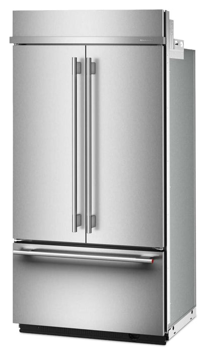 Réfrigérateur KitchenAid de 24,2 pi³ et de 42 po à portes françaises à congélateur inférieur - acier inoxydable  - KBFN542SPS