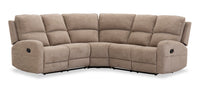 Sofa sectionnel à inclinaison manuelle Bodie 3 pièces de 111,02 po en tissu de chenille - beige