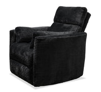 Fauteuil pivotant coulissant à inclinaison électrique Remi de 38 po en tissu avec ports USB - anthracite