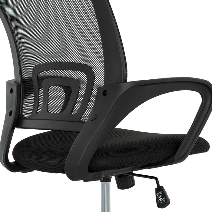 Chaise de bureau ergonomique réglable Raven de Sealy de 25,2 po avec rembourrage en mailles - noire