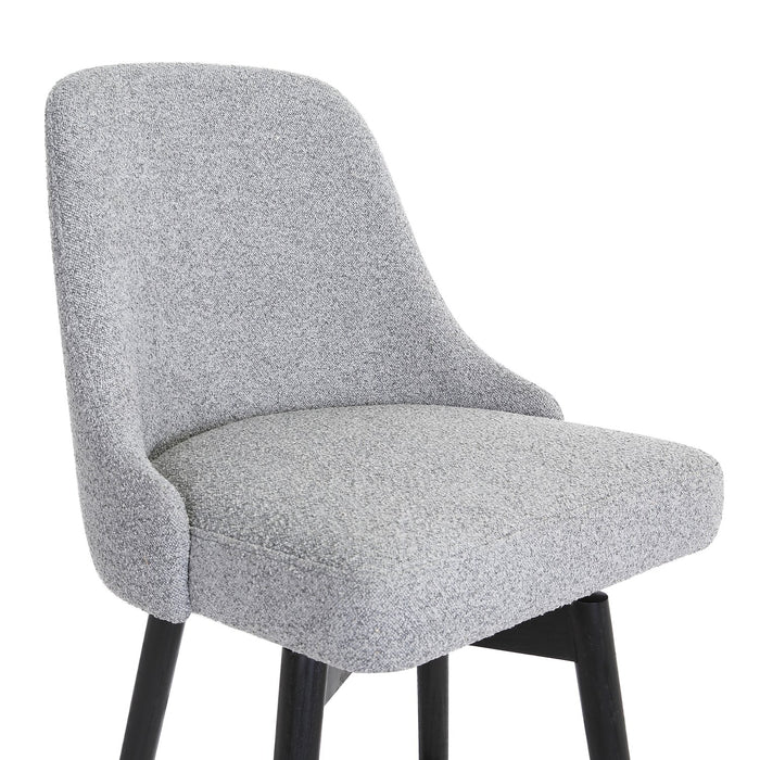 Tabouret Nash de hauteur comptoir en tissu en polyester et en métal - gris