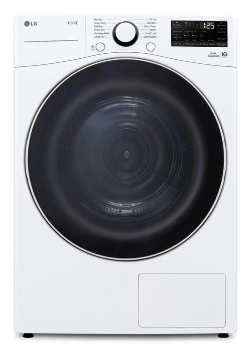 Sécheuse LG de 7,8 pi3 avec technologie 6MotionMC, moteur DirectDriveMD et pompe à chaleur - blanche - DLHC3602W