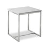 Table de bout moderne Sampson en marbre de 20 po - blanc