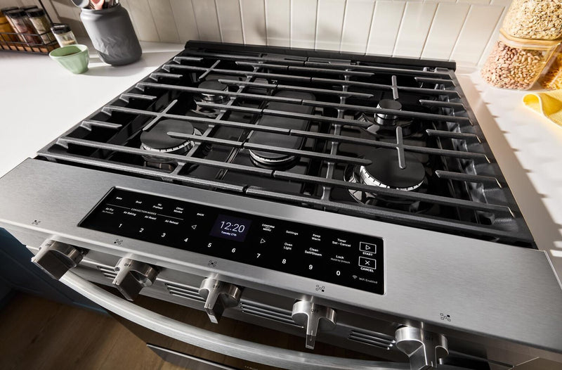 Cuisinière à gaz Whirlpool de 5 pi3 avec friture à air et brûleur SpeedHeatMC - acier inoxydable - WSGS7530RZ